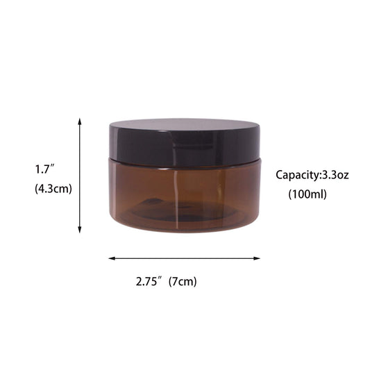 zmybcpack amber jar open lid demonstrates easy access for daily creams