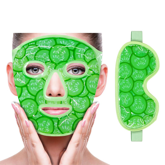 ZNOCUETOD face eye mask with cucumber-green gel for refreshing relief