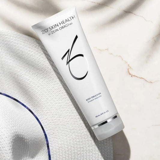 ZO SKIN HEALTH Body Emulsion texture close-up showing smooth finish
