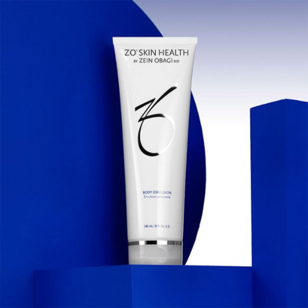 ZO SKIN HEALTH Body Emulsion dispenser in action for controlled use