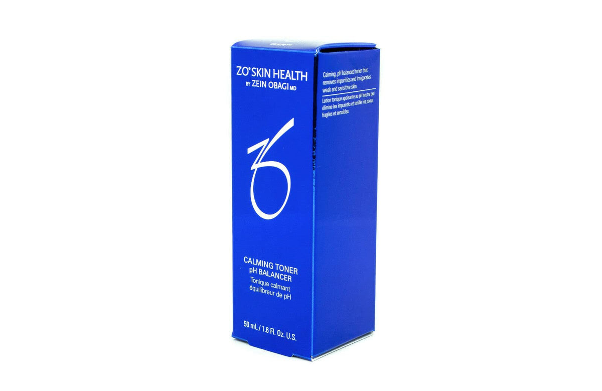 ZO SKIN HEALTH Calming Toner travel bottle offers a refreshing, soothing cleanse on the go.