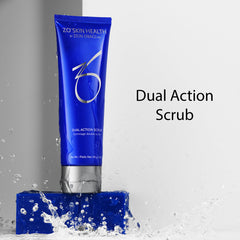 ZO SKIN HEALTH Dual Action Scrub jar reveals calm, gentle formula