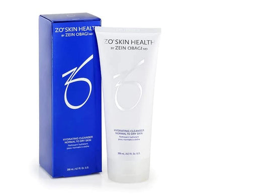 ZO Skin Health Hydrating Cleanser creates a creamy lather that cleanses gently.
