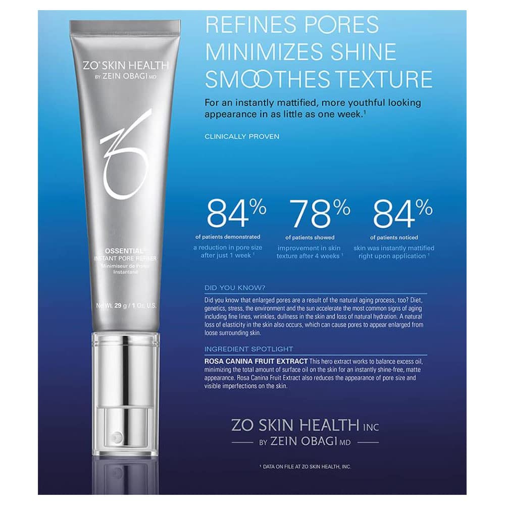 ZO Skin Health Instant Pore Refiner application for daily routine morning or night.