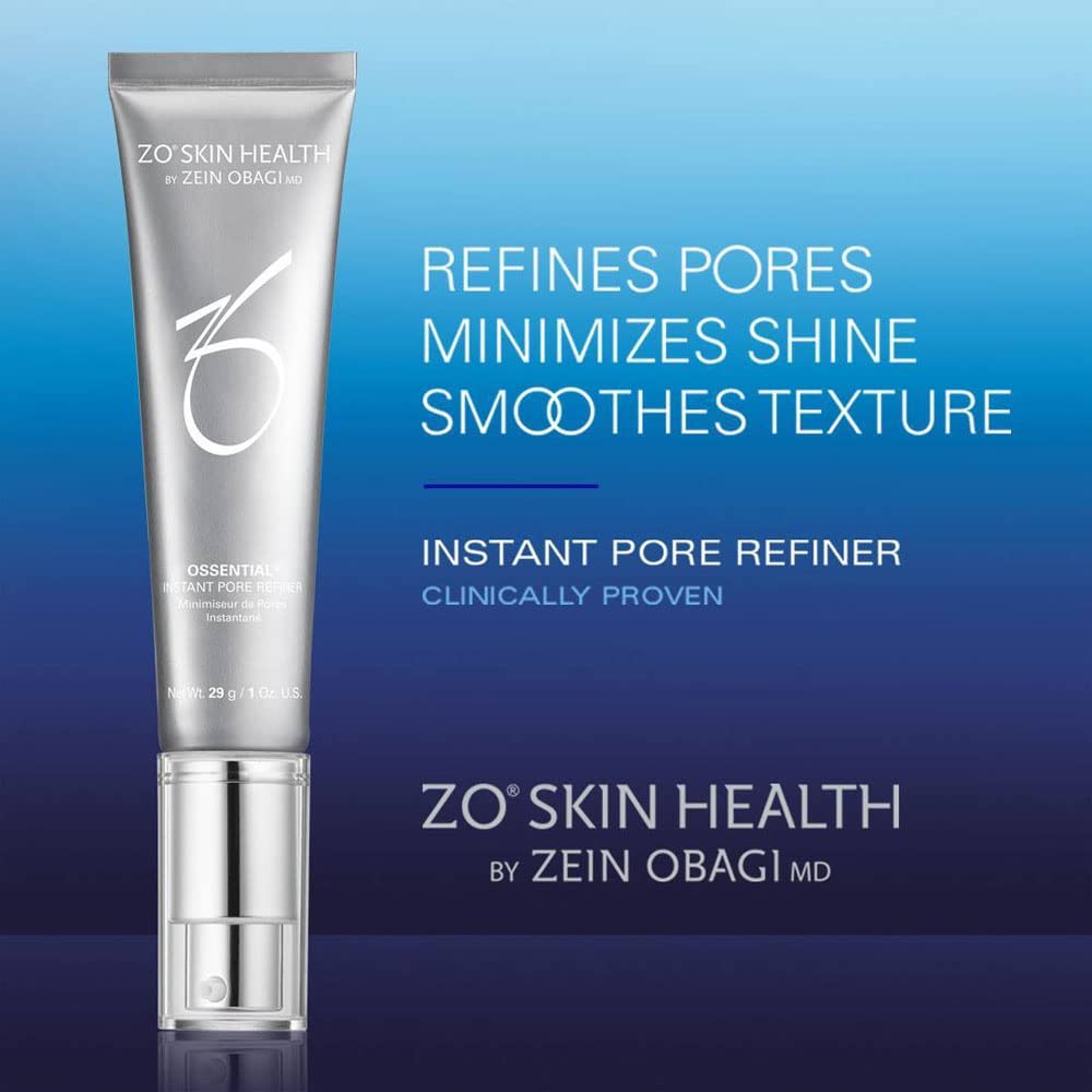 ZO Skin Health Instant Pore Refiner close-up of pores appearing refined.