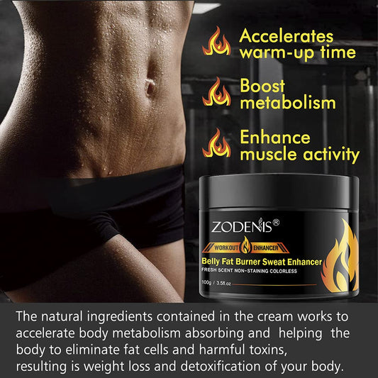 ZODENIS hot cream stomach area ready for contouring during daily routine