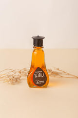 Tamper-sealed packaging ensures freshness for the Tabu lotion.