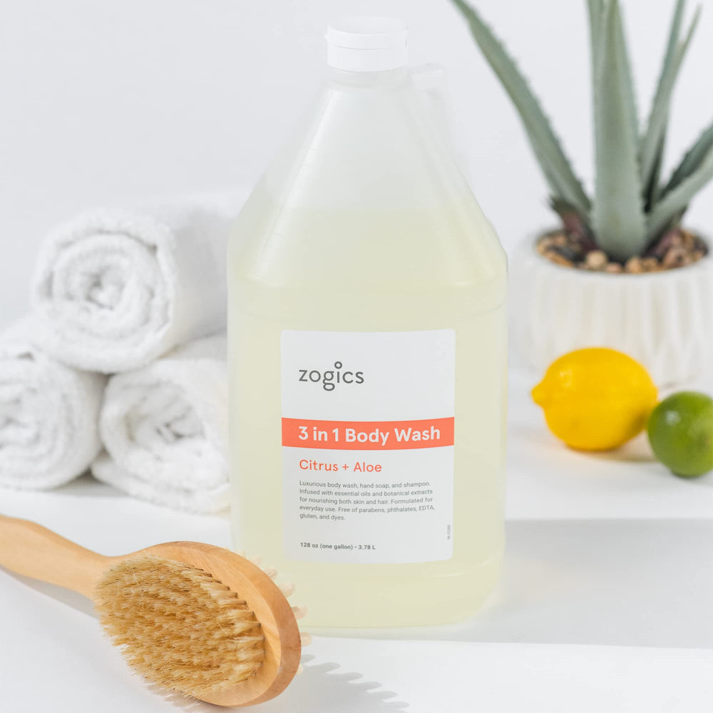 Zogics 3-in-1 citrus aloe fragrance close-up suggests refreshing scent