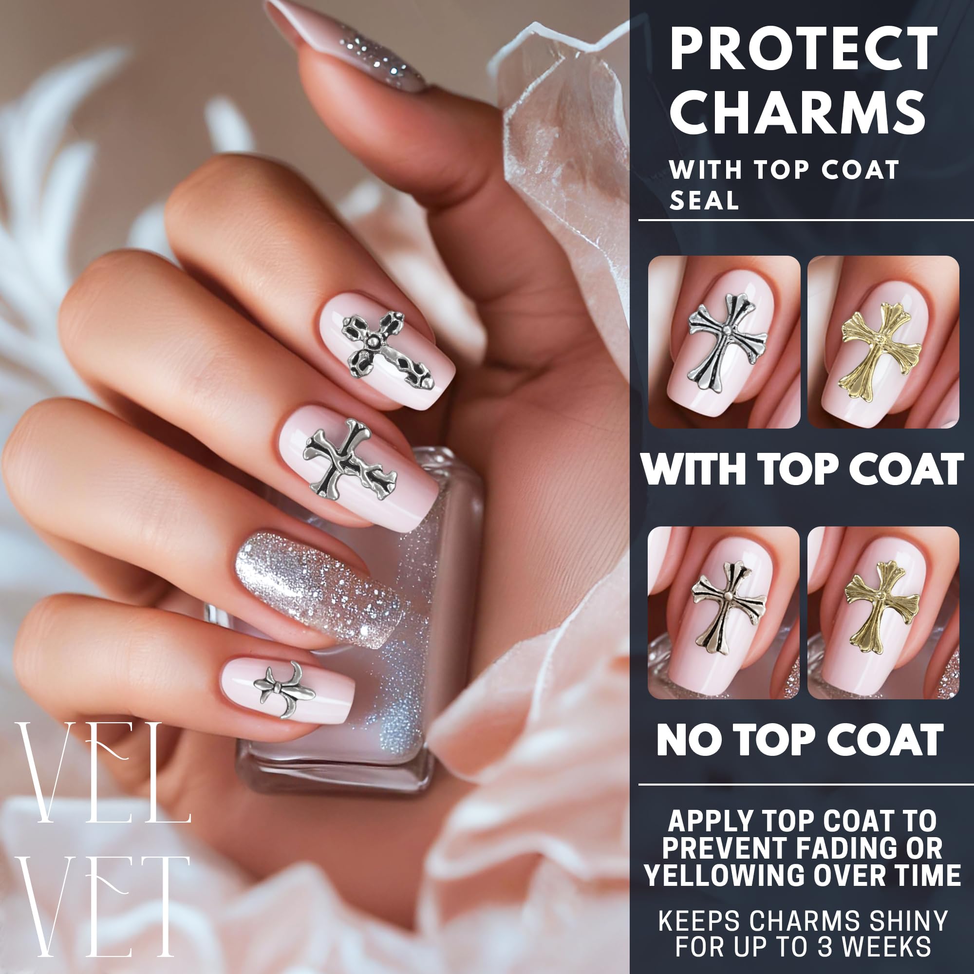 ZOKLU Valentine nail charms for glamorous holiday looks