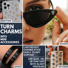 ZOKLU varied designs cross nail charms pack for mixed manicures