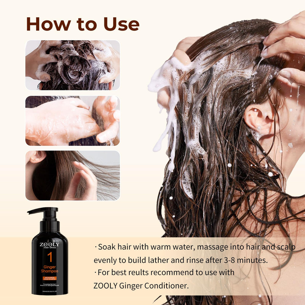 ZOOLY PROFESSIONAL Ginger Shampoo on color-treated hair demonstrates color-safe cleansing