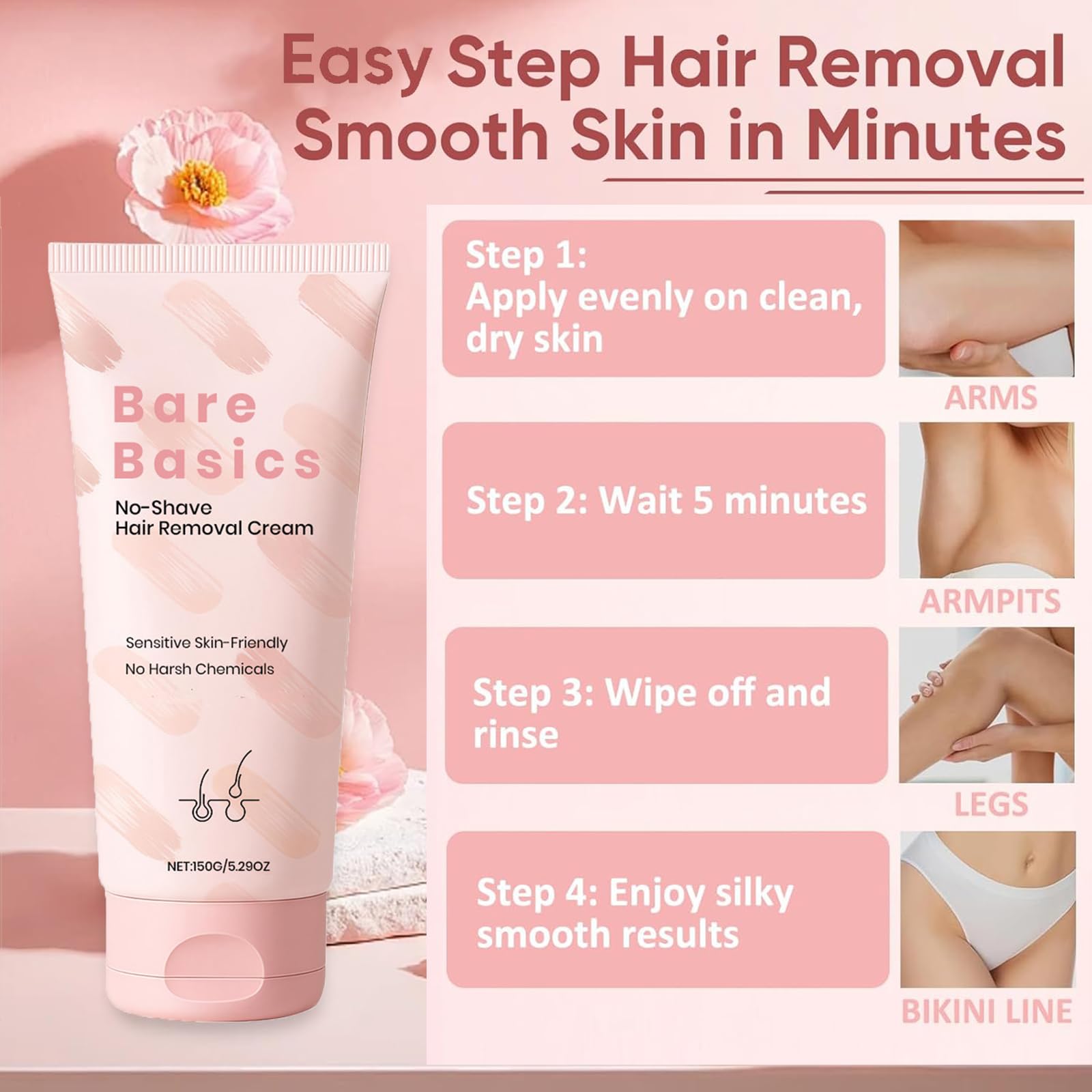 Zoreni No Shave Cream texture closeup showcases creamy, gentle formula.
