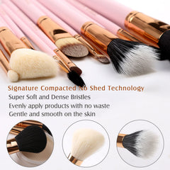Z'OREYA labeled brushes make selecting foundation to eye makeup quick.