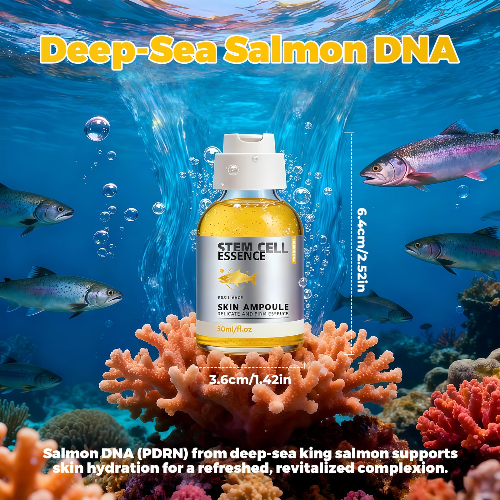 Zosudull Salmon DNA Ampoule comes in a portable 30ml bottle for travel.