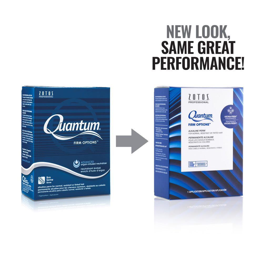 Zotos Quantum Firm Options Alkaline Perm wrap technique for customizable, movement-ready curls.