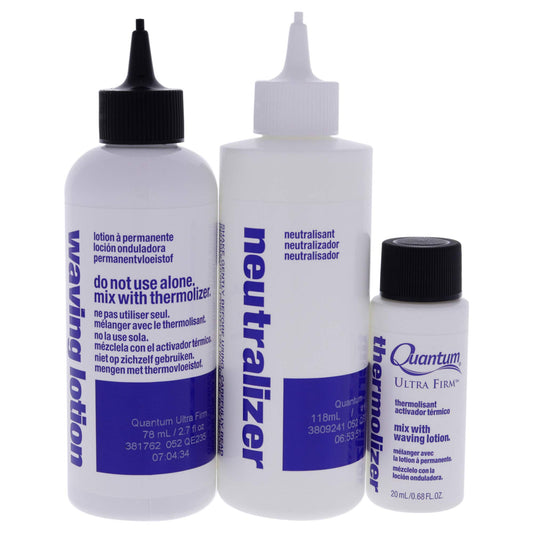 Zotos Quantum Ultra Firm perm kit with step-by-step at-home usage