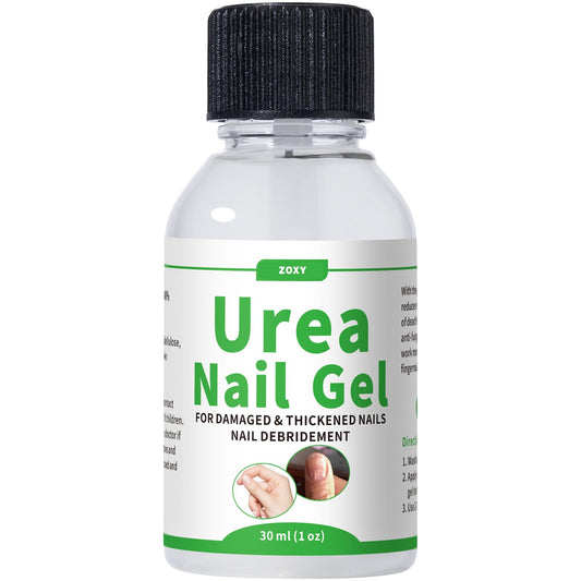 ZOXY Urea Nail Gel 40% bottle highlights fast-absorbing formula for damaged nails.