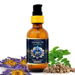 ZP.TECH Pure Moringa Oil bottle for deep skin hydration and nourishing shine.