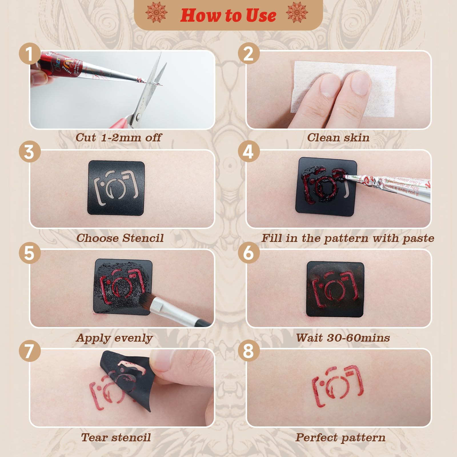 ZPTYCHZ tattoo brush helps apply designs evenly on skin.