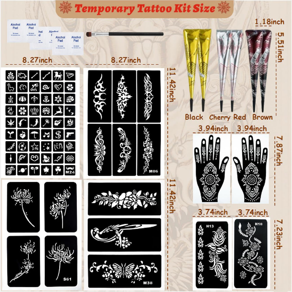 ZPTYCHZ tattoo cones in brown, black, cherry red, and green for bold color.