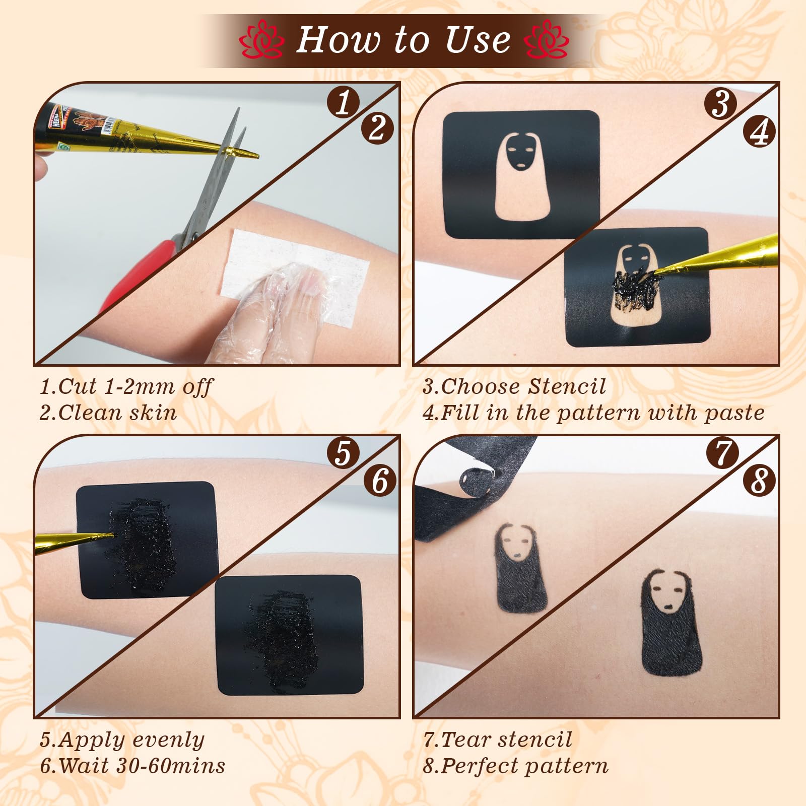 ZPTYCHZ tattoo kit-gloves ensures mess-free application during DIY tats