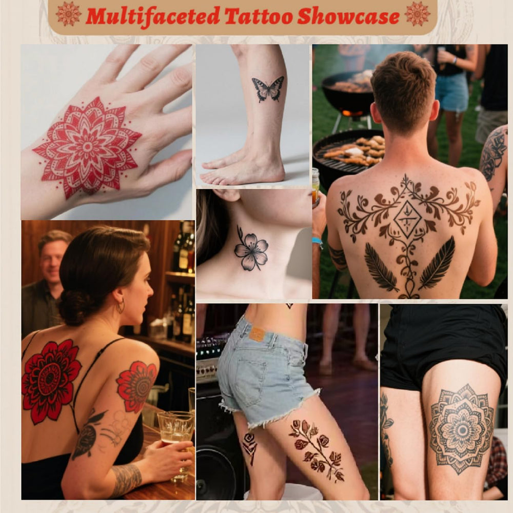 ZPTYCHZ waterproof body art that lasts through showers and swims.