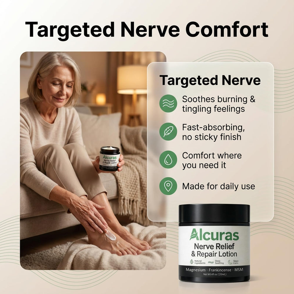 Applying ZRRTXV Alcuras Nerve Cream to hands after work eases stiffness.