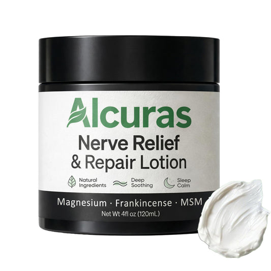 ZRRTXV Alcuras Nerve Cream tube for on-the-go comfort and targeted relief.
