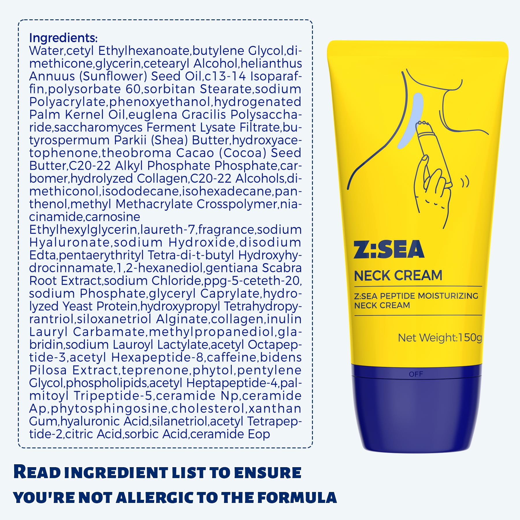 Z:SEA packaging and label convey premium formula for trusted skincare.