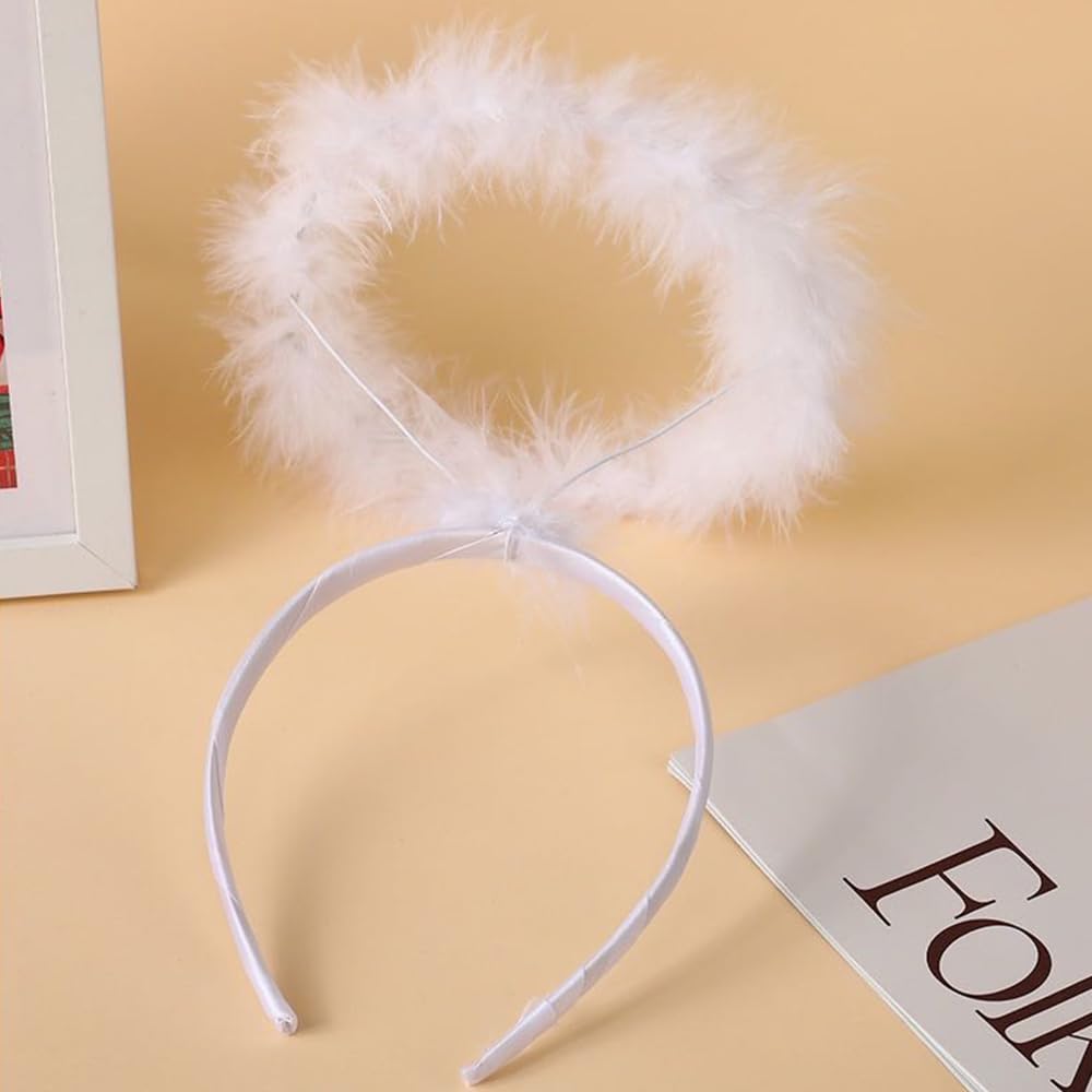 ZSPERKLA lightweight angel halo headband for comfortable long wear