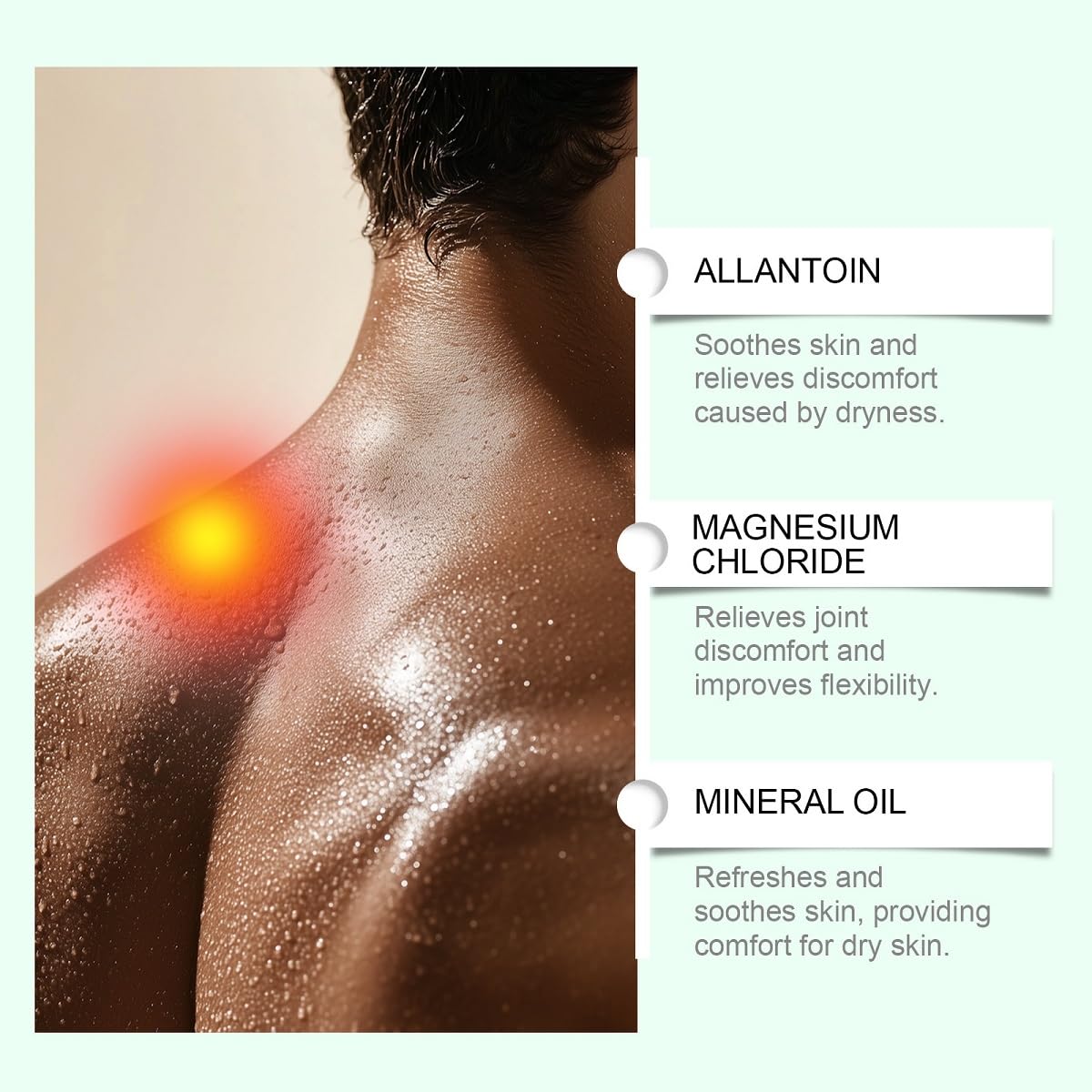 Close-up texture of Alcura Nerve Cream showing smooth, fast absorbing formula.