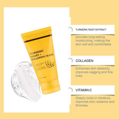 ZTSGU turmeric collagen mask close-up reveals potent actives for skin support