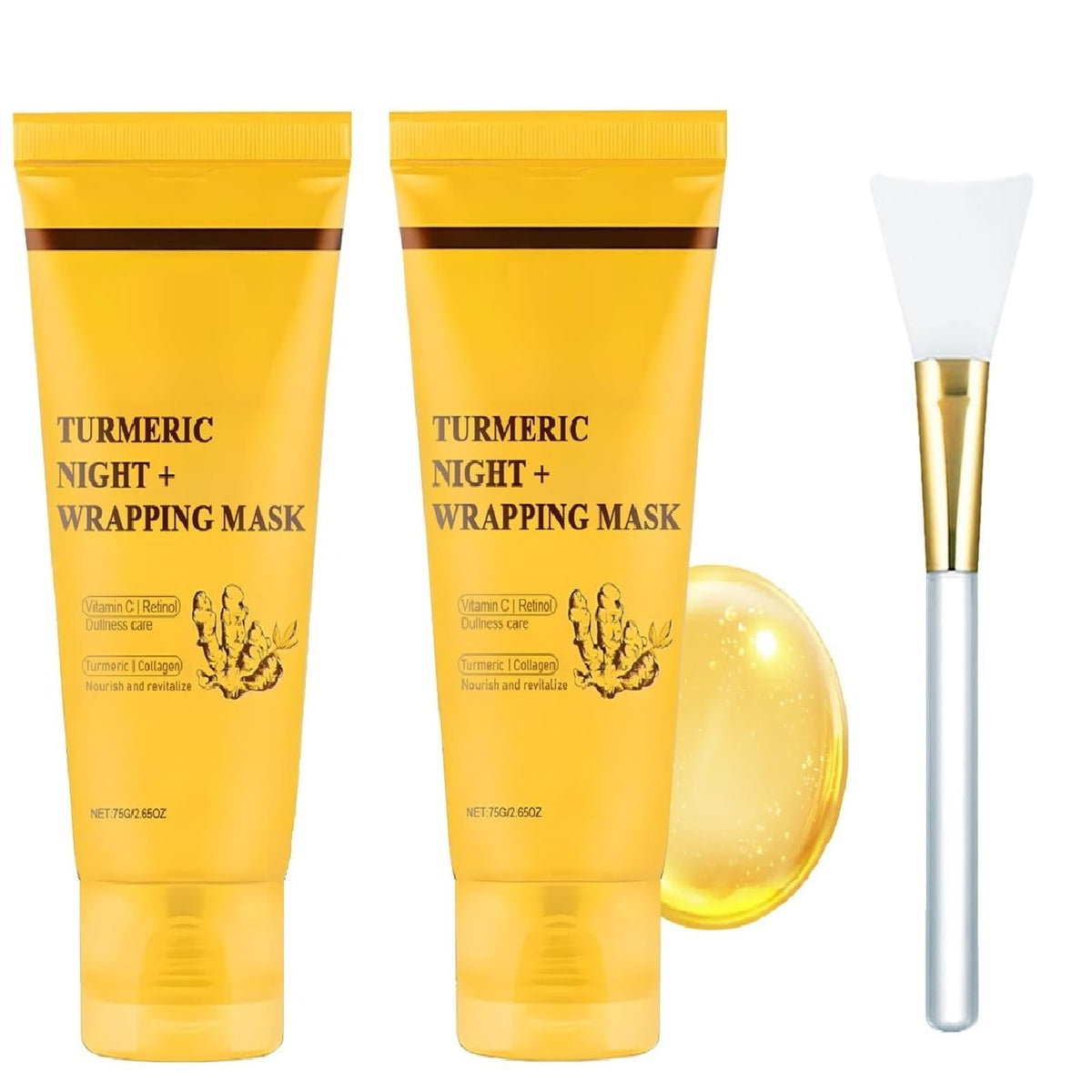 ZTSGU turmeric night wrap mask packaging for deep overnight nourishment