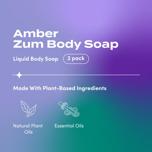 Zum Body Soap Amber bubbles showcase rich lather for thorough cleansing.