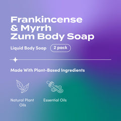 Zum Body Soap lather with Frankincense and Myrrh shows rich bubbles and aroma