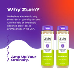 Zum Lemongrass 2-pack packaging emphasizes value and convenience in shared bathrooms