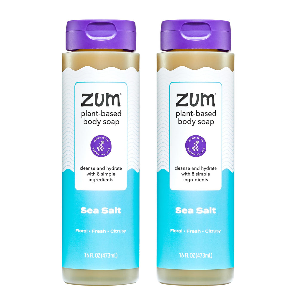 Zum Body Soap Sea Salt bottle front showcases clean daily cleansing design.