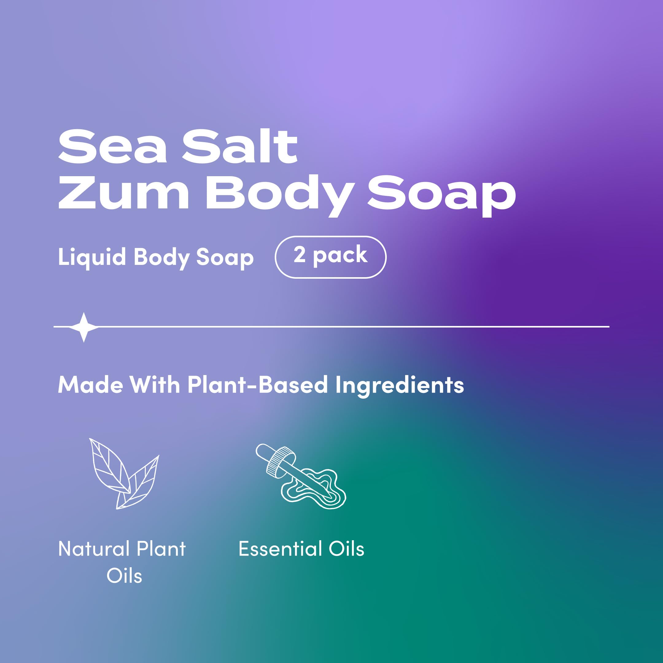 Zum Sea Salt 2-pack highlights value and ready-for-use cleansing.