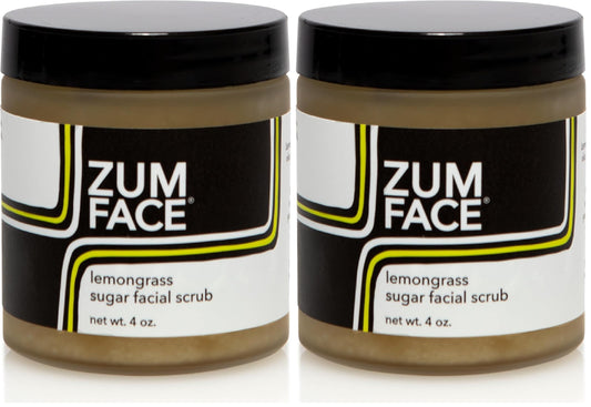 Zum Face Sugar Scrub jar closeup showing gentle exfoliation with natural oils