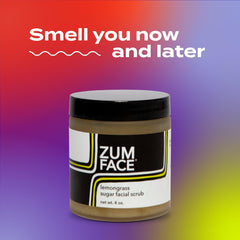 Zum Face Sugar Scrub texture close-up showing creamy sugar grains for gentle polishing