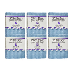 Zum Sea Salt Goat Milk Soap Bar front view with natural ingredients visible