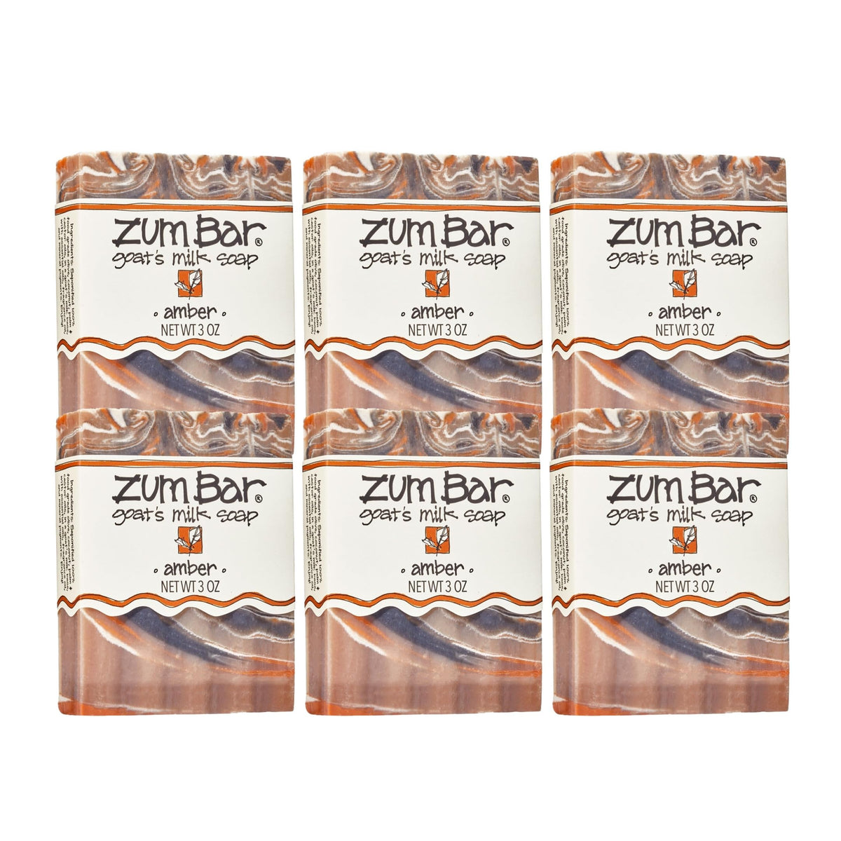 Zum Indigo Wild Goat Milk Soap Amber bar closeup highlighting nourishing formula for hands and body