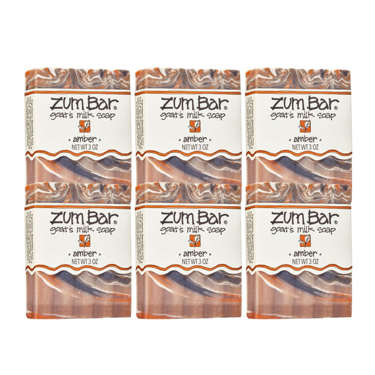 Zum Indigo Wild Goat Milk Soap Amber bar closeup highlighting nourishing formula for hands and body