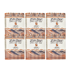 Zum Indigo Wild Goat Milk Soap Amber bar closeup highlighting nourishing formula for hands and body