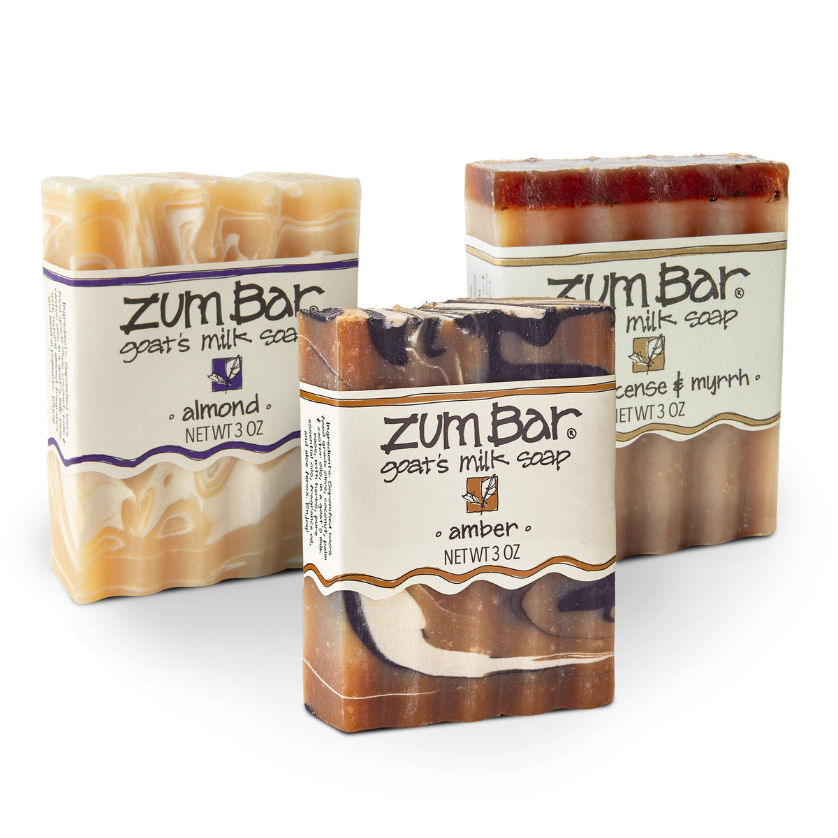 Zum Indigo Wild Goat Milk Soap Bar ingredients display natural oils and goat milk nourishment.