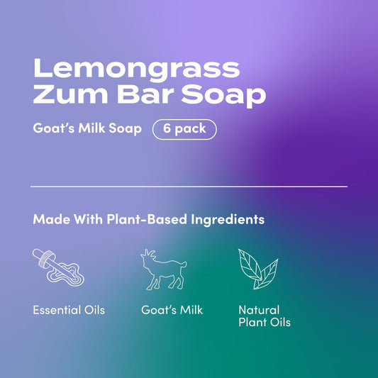 Zum Indigo Wild Goat Milk Soap Bar Lemongrass bars stacked for family use