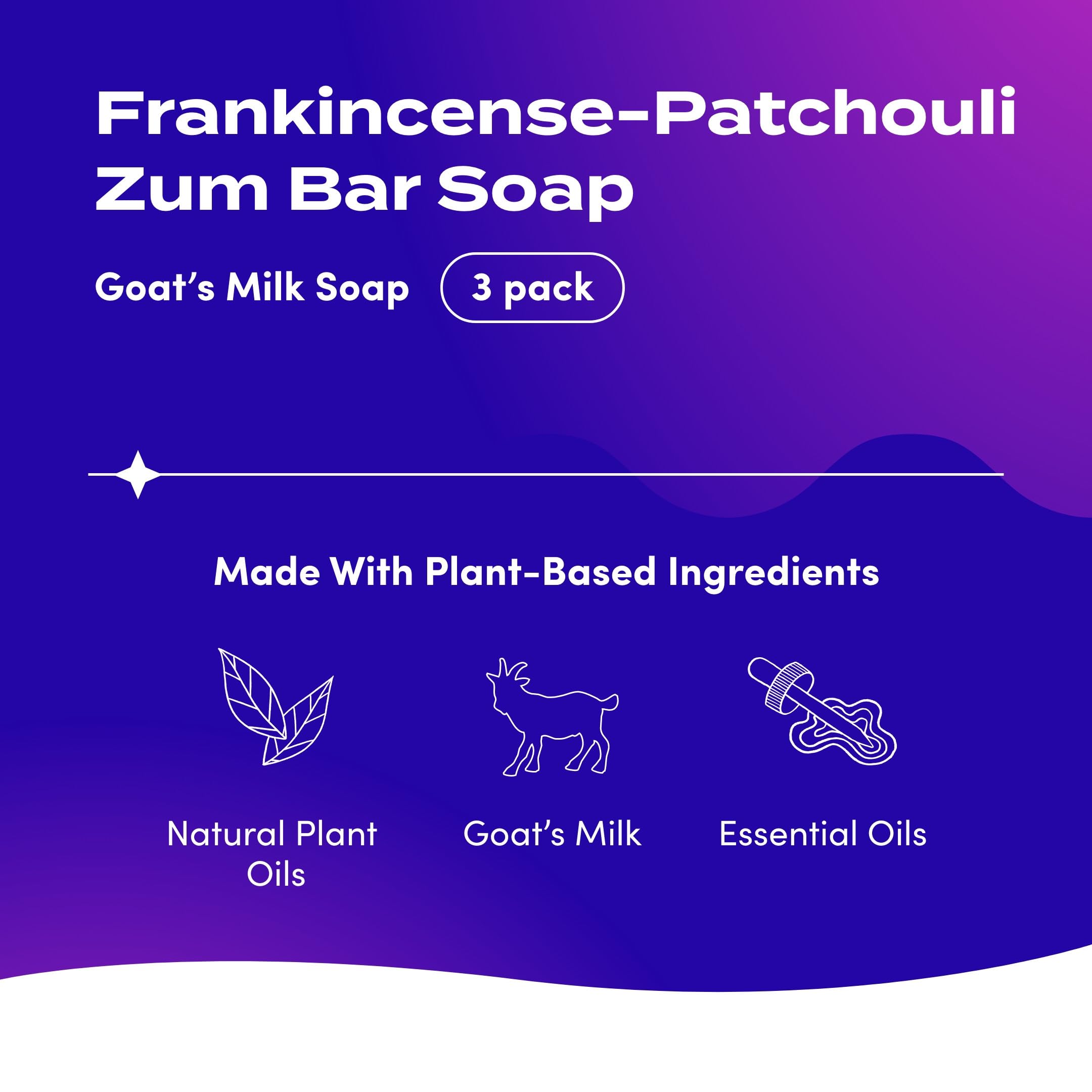 Zum Indigo Wild Goat Milk Soap Bar 3oz pack on display, ideal for daily cleansing.