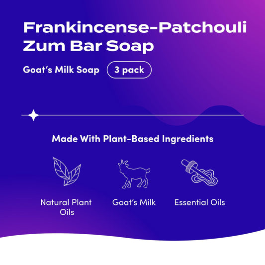 Zum Indigo Wild Goat Milk Soap Bar 3oz pack on display, ideal for daily cleansing.