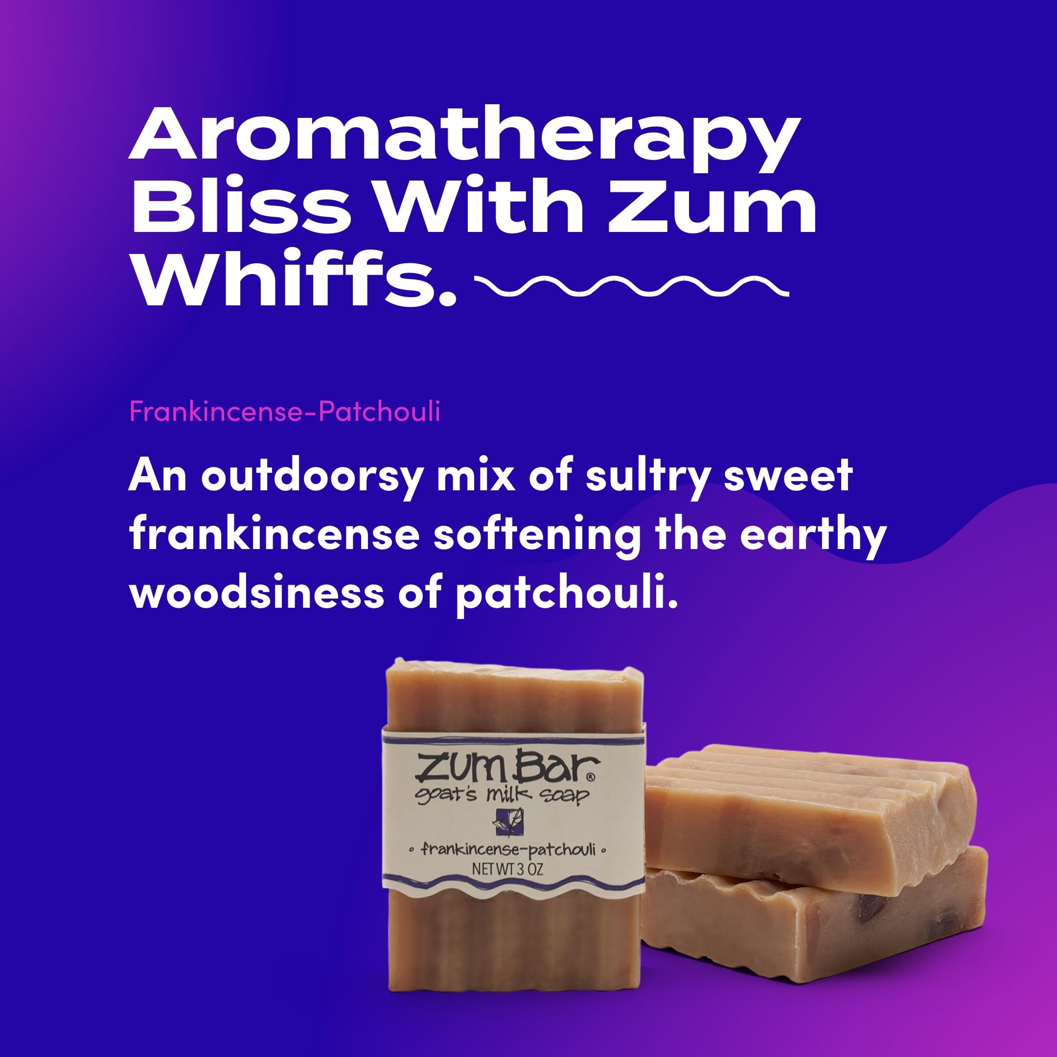 Zum Indigo Wild Goat Milk Soap Bar texture closeup shows creamy lather.