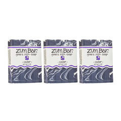 Zum Indigo Wild goat milk soap cedar bar pack offering gentle hand and body cleansing.